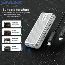40Gbps USB4 PCIe NVMe SSD Enclosure for 2230/2242/2260/2280 B+M/M-Key PCIe SSD picture