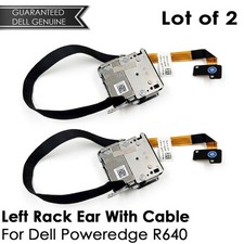 Lort of 2 New Dell PowerEdge R640 Left Rackmount Ear Assembly with Cable Y7HT5 picture