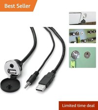 Versatile 56” USB/Auxiliary Cable with Panel-Mount Design – Indoor/Outdoor Use picture