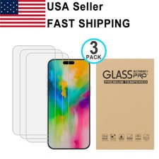 3PK Tempered Glass Screen Protector For Apple iPhone 16 Plus Pro Max picture