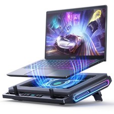 RGB Gaming Laptop Cooling Pad, Adjustable Stand & Fan for Enhanced Performance picture