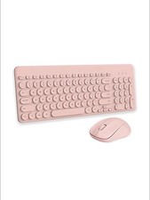 Arcwares Wireless Keyboard and Mouse Combo (Pink) | 2.4G Ergonomic USB Keyboard picture