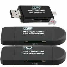 Three Pcs VidPro USB 2.0 Type-C MicroSD & SD Card Reader picture