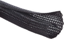 25 Ft 3/8 Inch Split Wire Loom Cable Sleeve Cord Protector Black picture