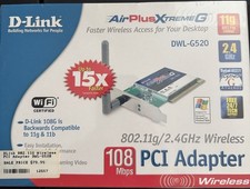 D-link Air Plus Wireless Network DWL-G520 - 2.4GHz Wireless, PCI Adapter New picture