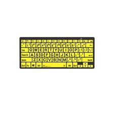 Logickeyboard XLPrint Bluetooth Black on Yellow PC Keyboard picture