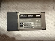 Vintage Linksys Wireless G Notebook Internet Adapter 2.4Ghz 802.11g Leather Case picture