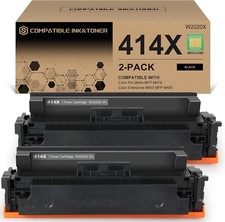 414X Blck Toner Cartridge High-yield 2 Pck with Chip for Color Pro MFP M479 picture