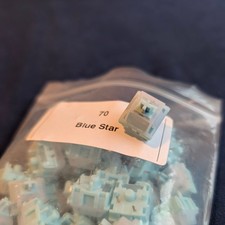 HMX Blue Star Silent Tactile Mechanical Keyboard Switches Lightweight 70 Count picture