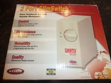 Belkin F1B024-V 2-Port Slim Switch Space Saving Data Switch NEW-IN-BOX picture