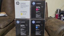 HP 507A Toner Cartridge Set Color LaserJet CE400A CE401A CE402A CE403A (#3849) picture