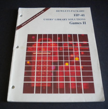 ^HP-41 User’s Library Solutions Games 00041-90443 1981 HP41C Book picture