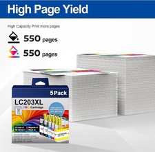 5pk LC-203 LC203 XL Ink Combo For MFC-J460dw MFC-J480dw MFC-J485dw LC201 picture