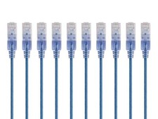 Monoprice SlimRun Cat6A Electronic Cable 1ft 10 Pack Low Profile Space Saver picture