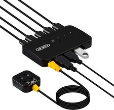 USB Switch 4 in 4 Out USB Switcher Selector 4 Port for 4 Computer Share 4 USB picture