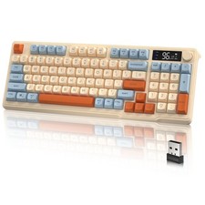 M96 Wireless Gaming Keyboard Bluetooth 2.4G RGB LED Backlit 94-Key Blueberry picture