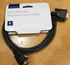 Insignia VGA Monitor Replacement Cable 6ft NS-PV06501-C Black New  picture