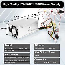 New 500W PSU Power Supply L77487-001 L89233-001 For HP 280 G8 Pro Z2 L77487-003 picture