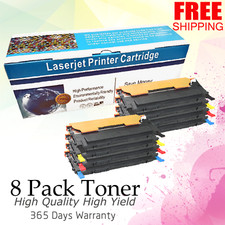 8PK Toner Set for Samsung CLT-407s BLK CMY CLP320 CLP325 CLP326 CLX3185FW CLP321 picture