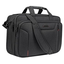 Stylish Laptop Bag Briefcase, 17.3 Inch Laptop Case Expandable Large Black picture