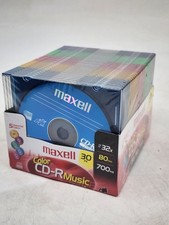 Maxell Color CD-R Music 30 Pack Up To 32X 80 Minutes 700 MB New In Package picture