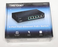TRENDnet TPE-S50 6-Port Fast Ethernet PoE+ Switch New In Box picture