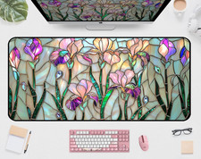 Colorful Flower Desk Mat Mouse Pad XXL, Plant Extended Large Game Mouse Pads, De picture