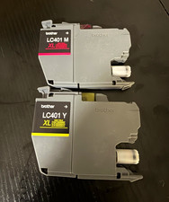 Brother Genuine LC401 XL Ink Cartridges Magenta Yellow LC401M LC401Y picture