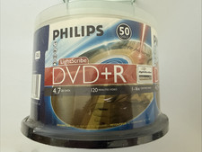 Philips 50 Discs Blank DVD+R Spindle 4.7GB Data 120min Video 16X Speed NEW picture