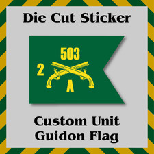 Custom Guidon Flag Sticker, Military Police, Die-Cut Vinyl Printed Decal, Army picture