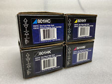 NEW Set Of 4 Genuine LEXMARK TONERS 801HK 801HC 801HY 801HM CX410 CX510 -SEALED picture