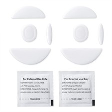 2 Sets White Rounded Curved Edges Mouse Feet Pads Skates Compatible for Logit... picture