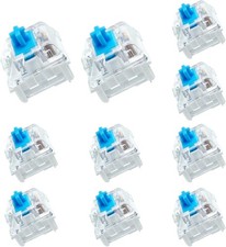Mechanical Keyboard Switches 10 PCS White MX Clicky Blue 3-Pin BK-10D44 Plastic picture
