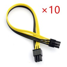 10pcs PCIE PCI-E 6Pin to 6Pin Male GPU Video Card Power Cable Cord Connector USA picture