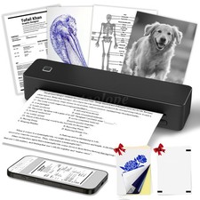 Wireless Bluetooth Portable Inkless Thermal Printer Black picture