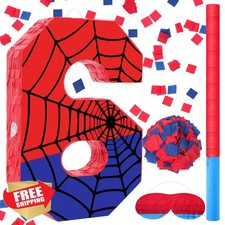 Simgoing Number 6 Spider Web Piñata Red Blue picture