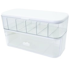 RayHenry 2 PCS Stackable Cable Organizer Storage Box, Desktop Cord White picture