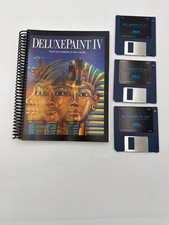 DeluxePaint IV AGA Amiga Electronic Arts 3 Disk Set Manual Tested Working picture