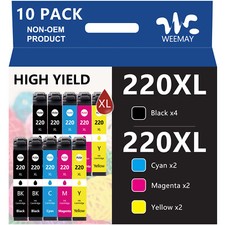 10PK 220XL Ink Cartridges For Epson XP-320 XP420 WF-2760 WF-2750 WF-2630 WF-2650 picture