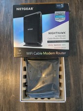 NETGEAR Nighthawk AC1900 WiFi Cable Modem Router C7000v2 Ethernet & Coax Ports picture