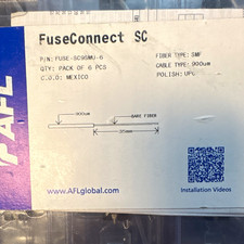 AFL FuseConnect SC Single-Mode UPC 900um 35mm Bare Fiber Connectors 6-Pack picture