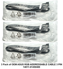 3 Pack of OEM ASUS RGB ADDRESSABLE CABLE 3 PIN 14011-01450400 picture