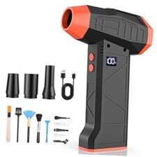15-in-1 Electric Compressed Air Duster, 110000RPM Cordless Portable Air Orange picture