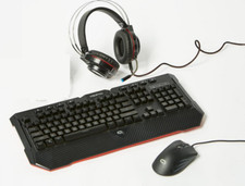 Gaming Combo Keyboard Mouse Headset 3-Piece for PC Console Tzumi Alpha esports picture
