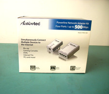 ACTIONTEC PWR514K01 Powerline Network Adapter Kit 4-Ports upto 500Mbps NEWOpenBx picture