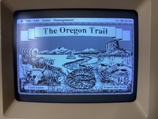 Vintage Macintosh Mac Program Game OREGON TRAIL 800K Disk 512, Plus, SE, Classic picture