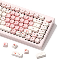 XVX Pink Cute PBT Keycaps-Moa Keycap, Sakura Love Keycap Custom Keyboard picture