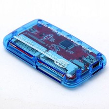 [3 Pack] eTECH Collection USB 2.0 All-in-1 Memory Card (Blue)  picture