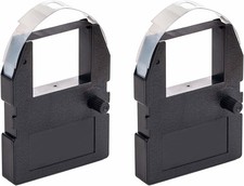2 Pack Ribbon Cartridge Pyramid 3500 3700 4000 Time Clocks Black Ink 4000R Compa picture