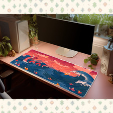 Pokemon Shiny Gyarados Magikarp Great Wave Desk Mat Mouse Pad Gaming picture